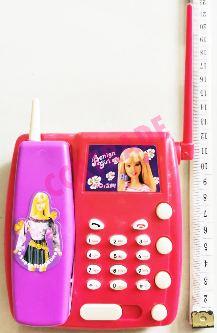 โทรศัพท์บาร์บี้ มีเสียง มีไฟแผง 20 ซม.