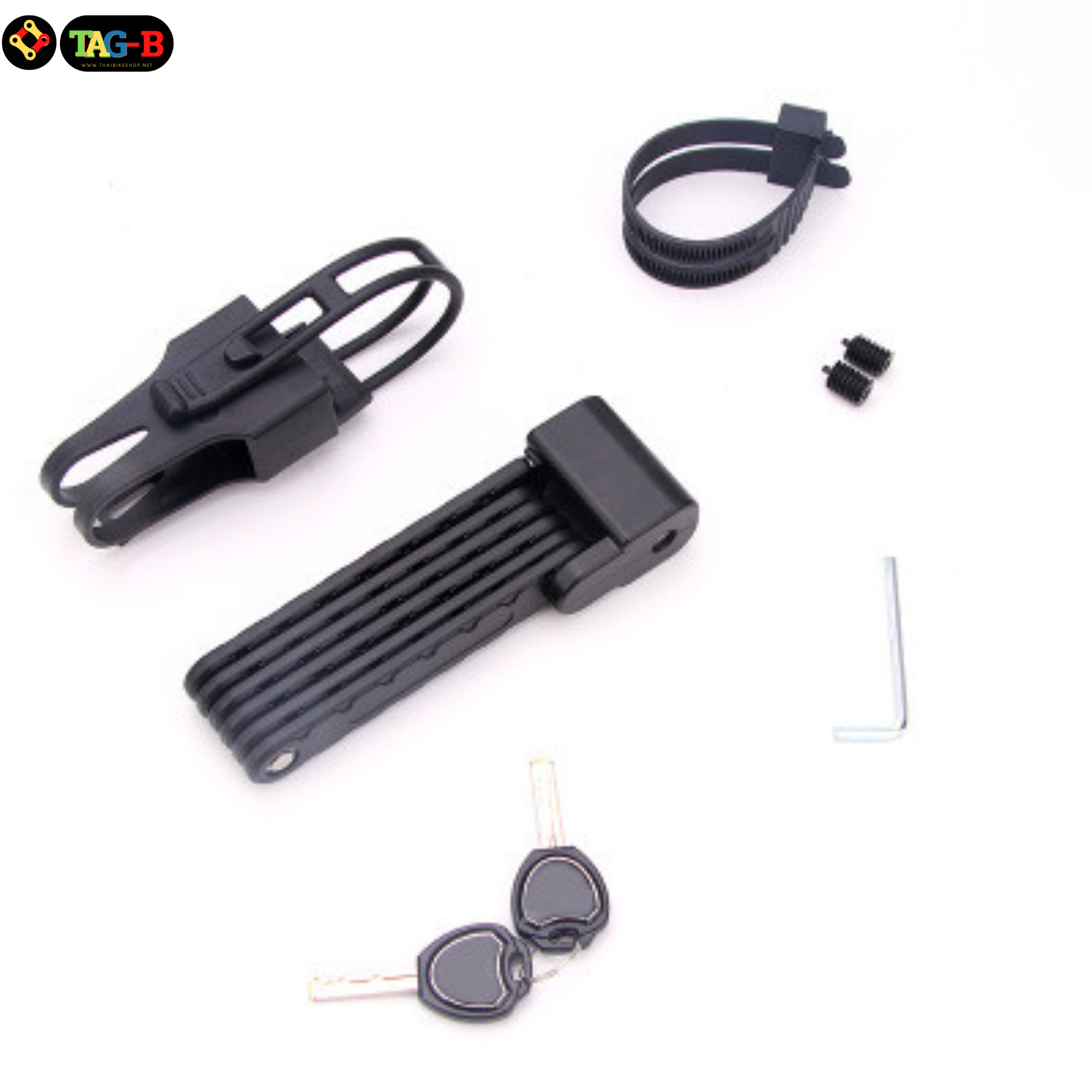 สายล็อคจักรยาน มอเตอร์ไซต์ แบบพับ THAIBIKE