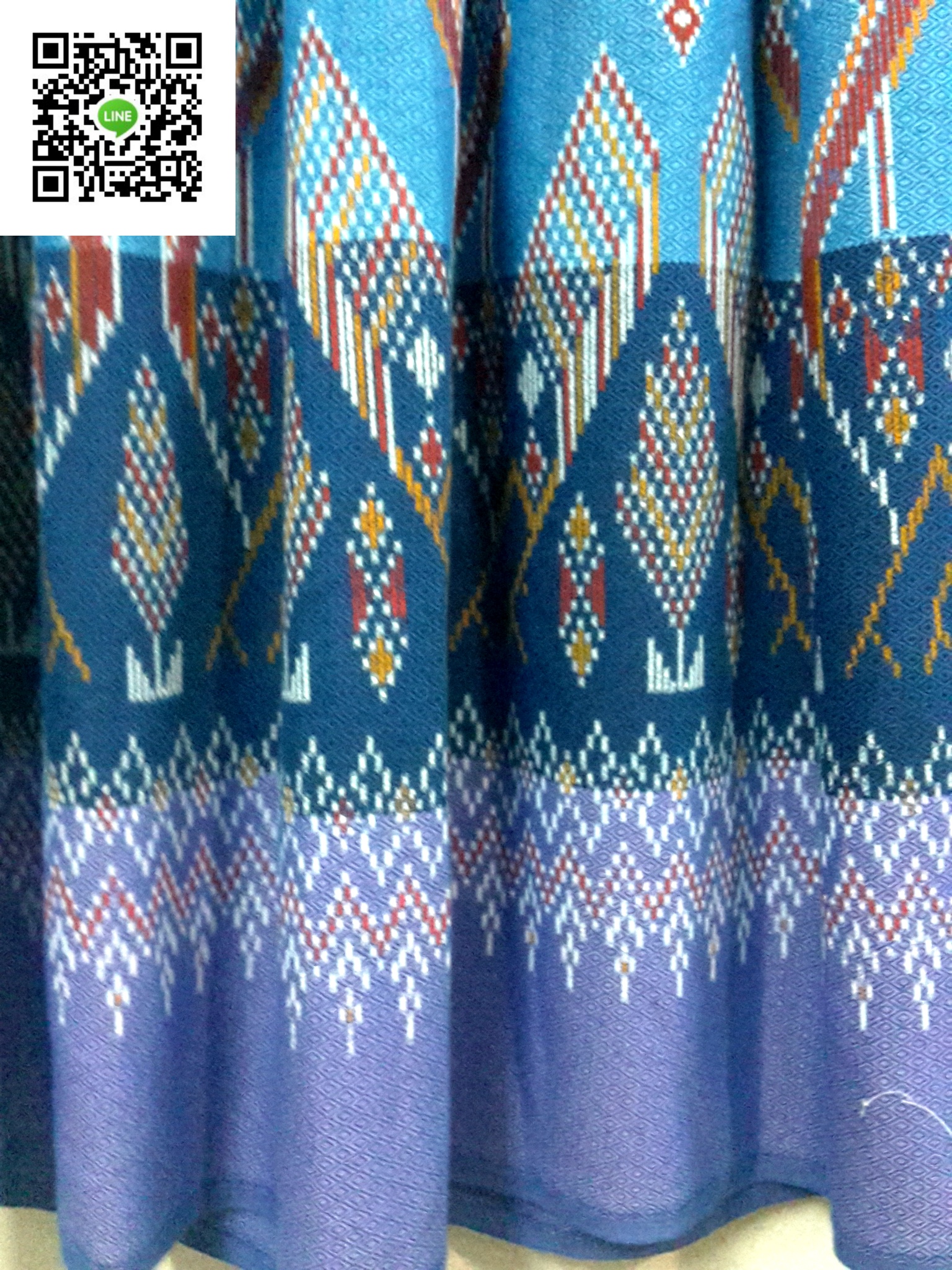 กระโปรงผ้าไทยสำเร็จรูป กระโปรงผ้าไทยผ้าฝ้ายมัดมัดหมี่ กระโปรงผ้าฝ้ายทรงทวิทยาว