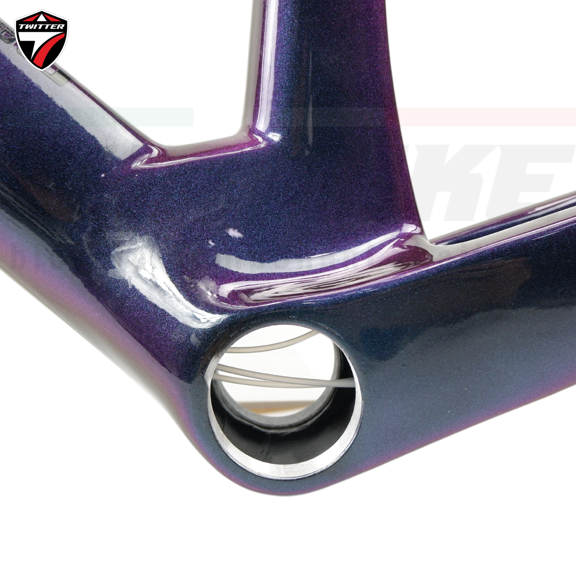 เฟรมจักรยานเสือหมอบคาร์บอนดิสก์เบรค T.WITTER R10 DB สีพิเศษ