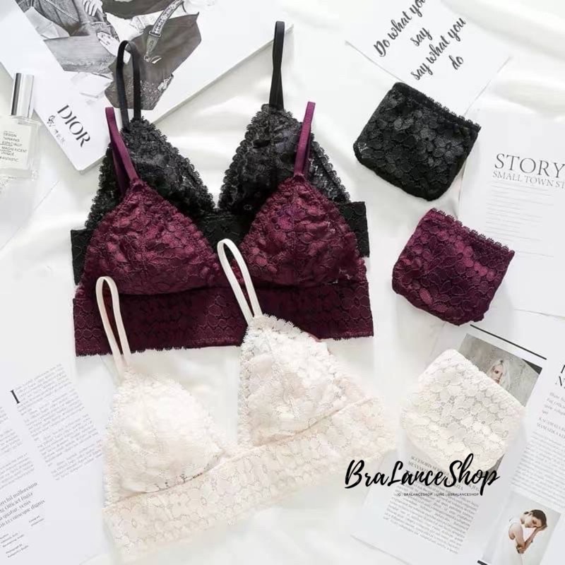 BLS✿8922 ชุดชั้นในแฟชั่น งานลูกไม้ฉลุ สไตล์ LaceBra