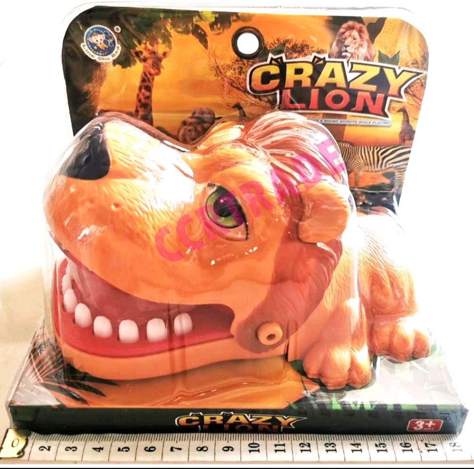 สิงโตงับนิ้ว มีเสียงฝาครอบ(รุ่นใหม่) 14x18 ซม.(1x3)