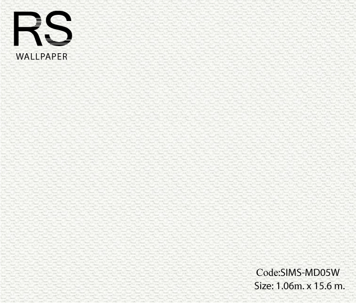 วอลเปเปอร์มีเทกเจอร์พื้นสีขาวมุก SIMS-M05W