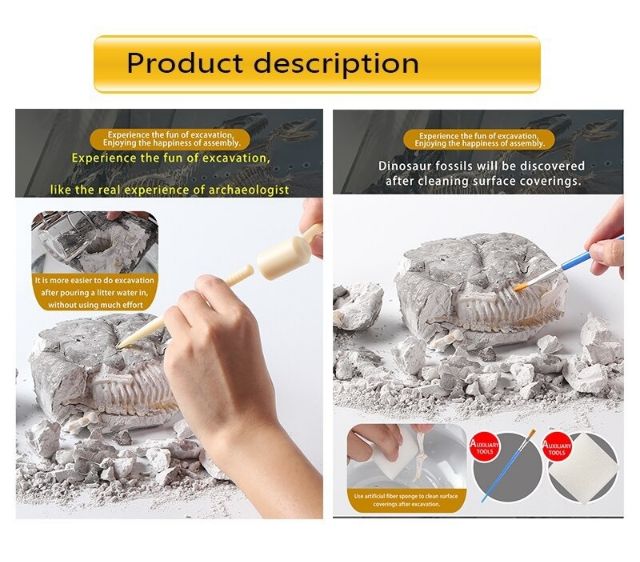 ชุดขุดฟอสซิลไดโนเสาร์ เกมฝึกสมาธิ ขุดไดโนเสาร์