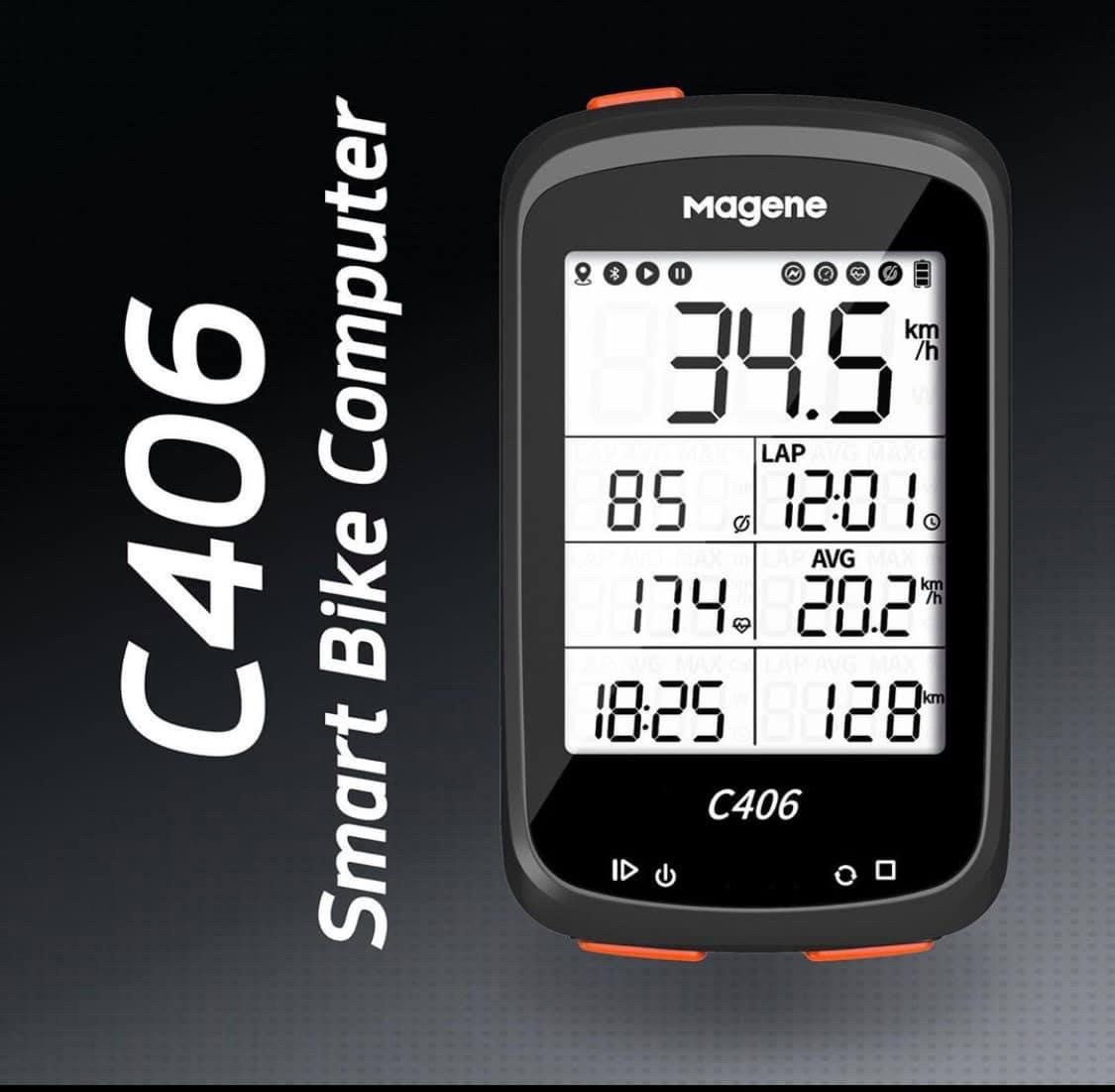 MAGENE : C406 SET ไมล์ GPS พร้อมบาร์ฟลาย พร้อมเซนเซอร์หัวใจและรอบขา