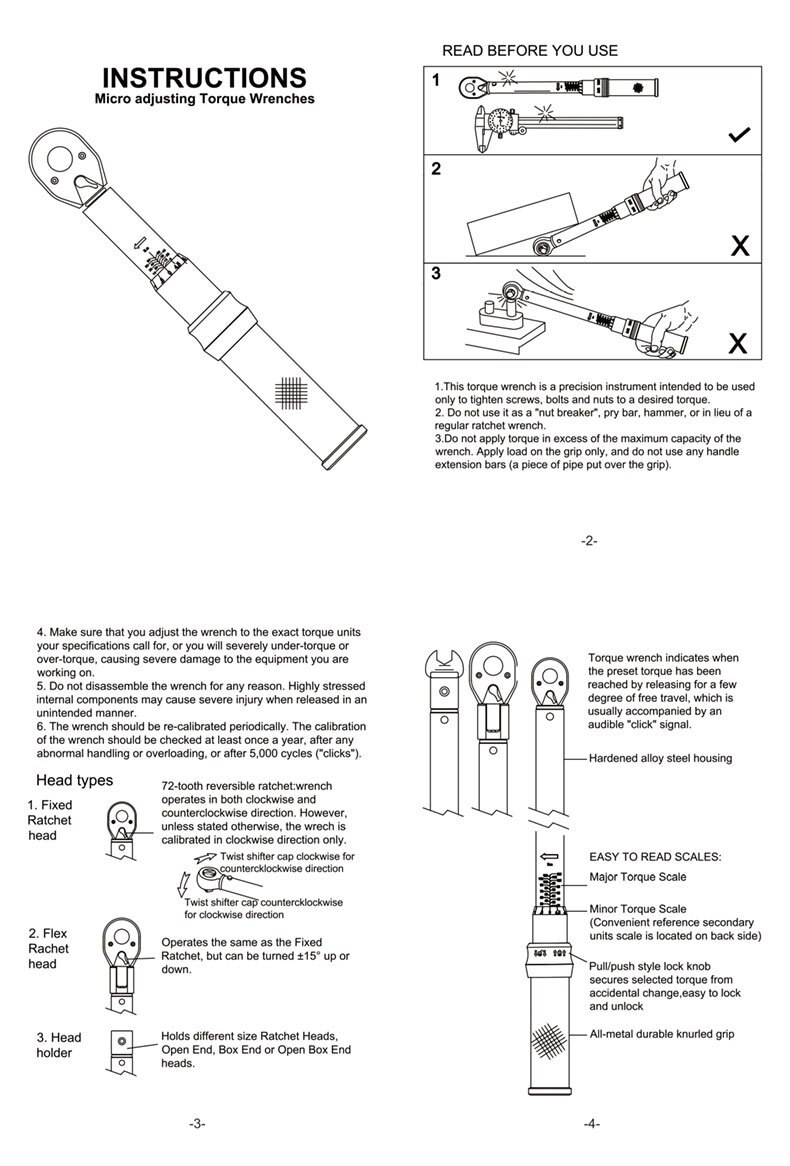 ชุดประแจปอนด์พร้อมหัว TOOPRE ประแจทอร์ค TOOPRE Bicycle Torque Wrench 2-24N.m