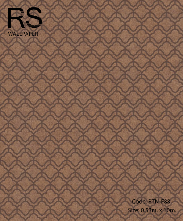 วอลเปเปอร์ลายฉลุโมเดิร์นพื้นสีน้ำตาล RTN-F88