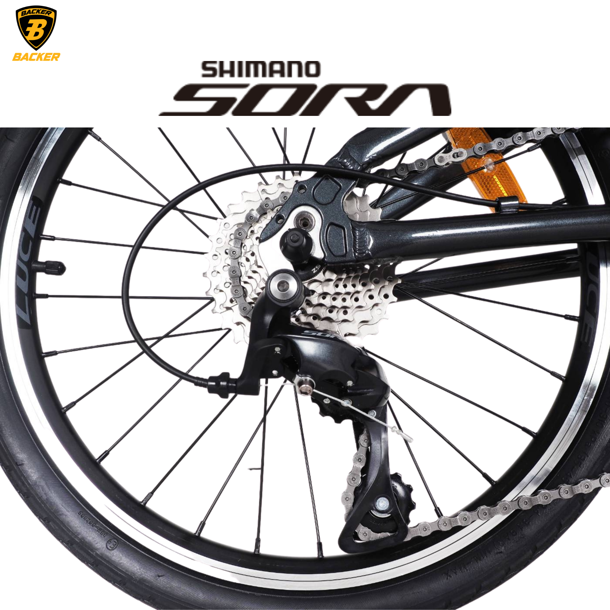 จักรยานพับได้ BACKER FLY ALLOY FOLDING BIKES 1X9sp SORA 2021
