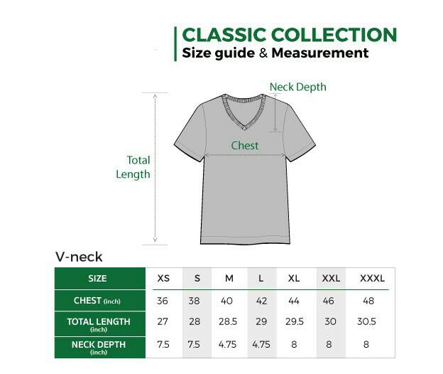 เสื้อยืดคอวี รุ่นพิเศษแบบ modern fit คอกุ๊น ผลิตจาก Cotton คุณภาพดี 100% เนื้อผ้าบางเบา ซับเหงื่อและระบายความร้อนได้ดี