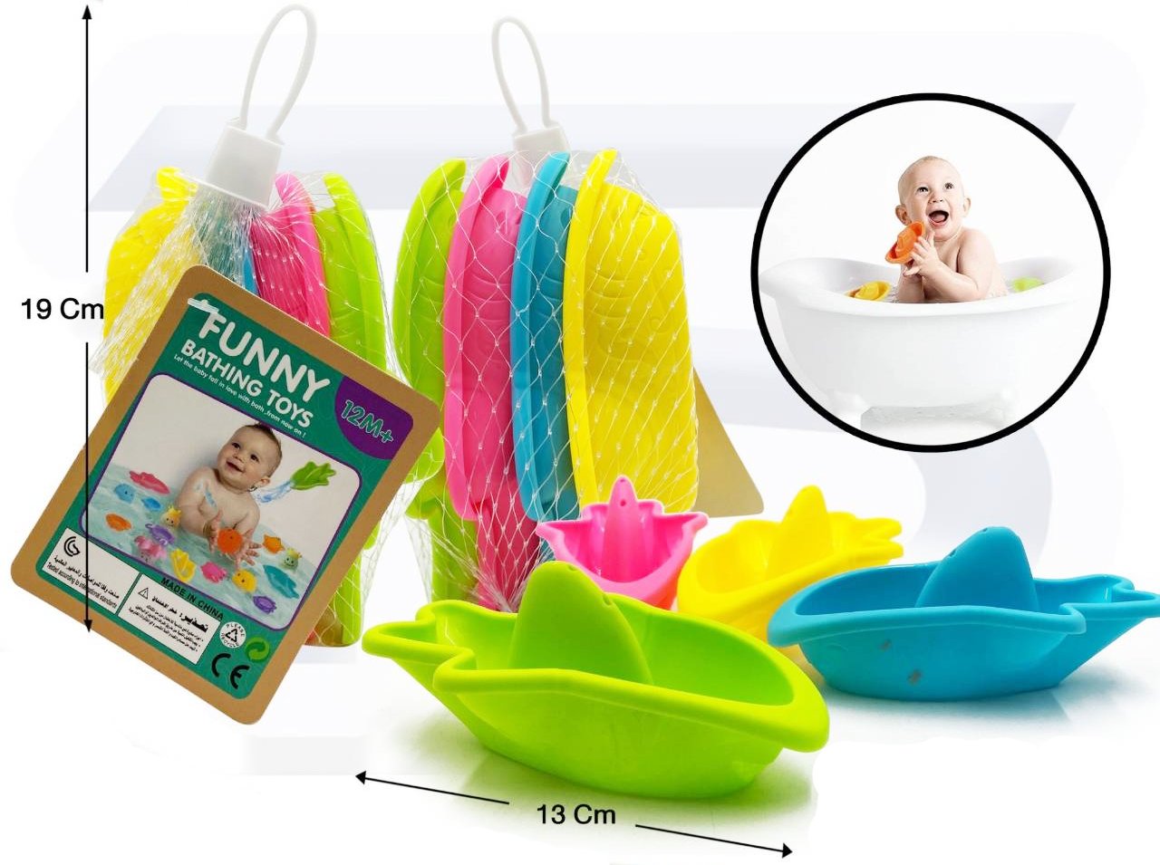 เรือฉลามลอยน้ำ 4 ชิ้นถุงตาข่าย 7x13 ซม.