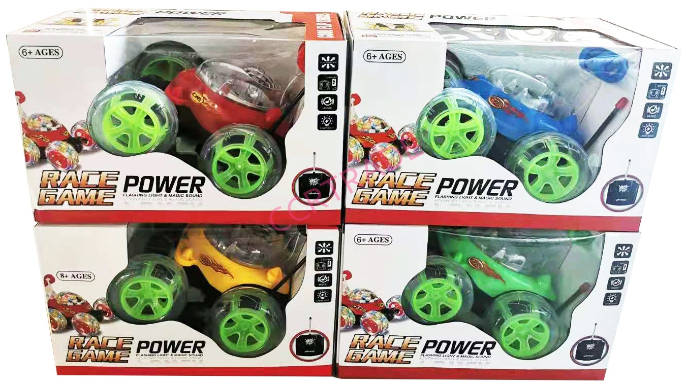 รถวิบากตีลังกาบังคับใหญ่+รีโมท มีเสียง มีไฟกล่องจัมโบ้ 18x29 ซม.(1x3)