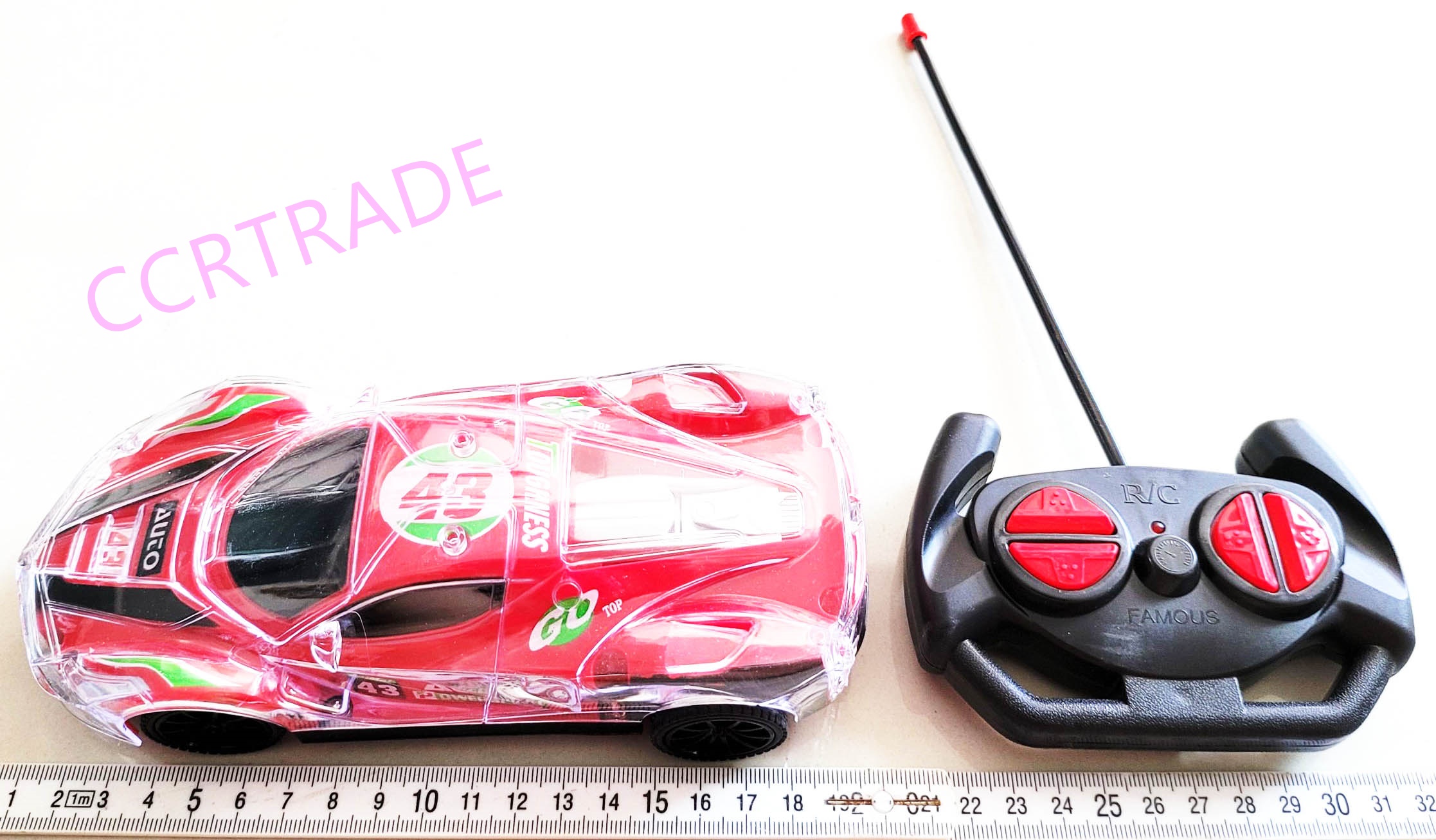 รถเรซซิ่งสปอร์ตบังคับ+รีโมทกล่อง 14x27.5 ซม.(1x3)