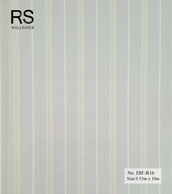 วอลเปเปอร์ ลายเส้นสีเทาเหลือง No.DIF-R16