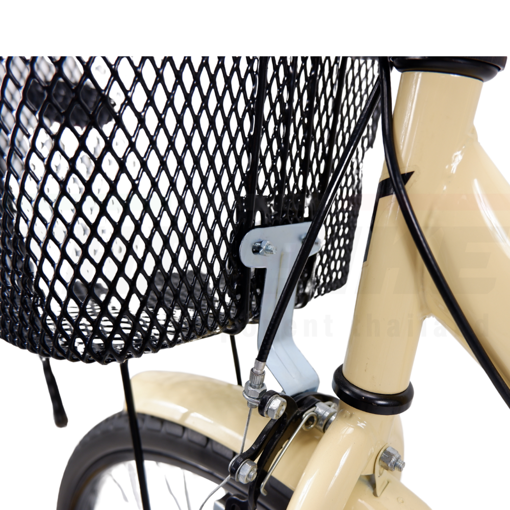 ตะกร้าจักรยานเหล็กชุบพร้อมที่แขวนติดตั้งง่าย แข็งแรง ทนทาน 12 16 20 24นิ้ว