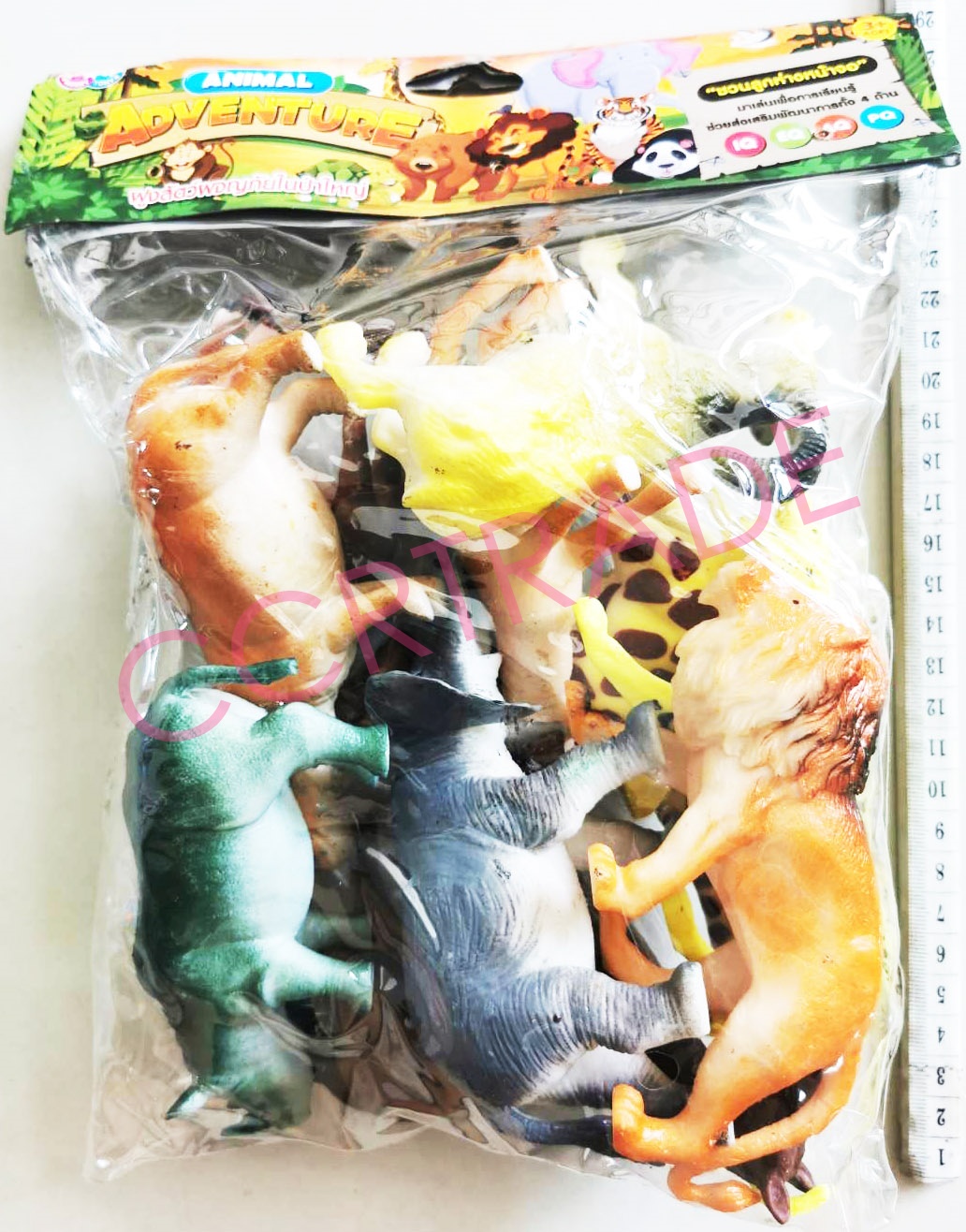 ชุดโมเดลเรียนรู้สัตว์ป่าจัมโบ้ 10 ชิ้นถุง 22x28 ซม.(1x3)