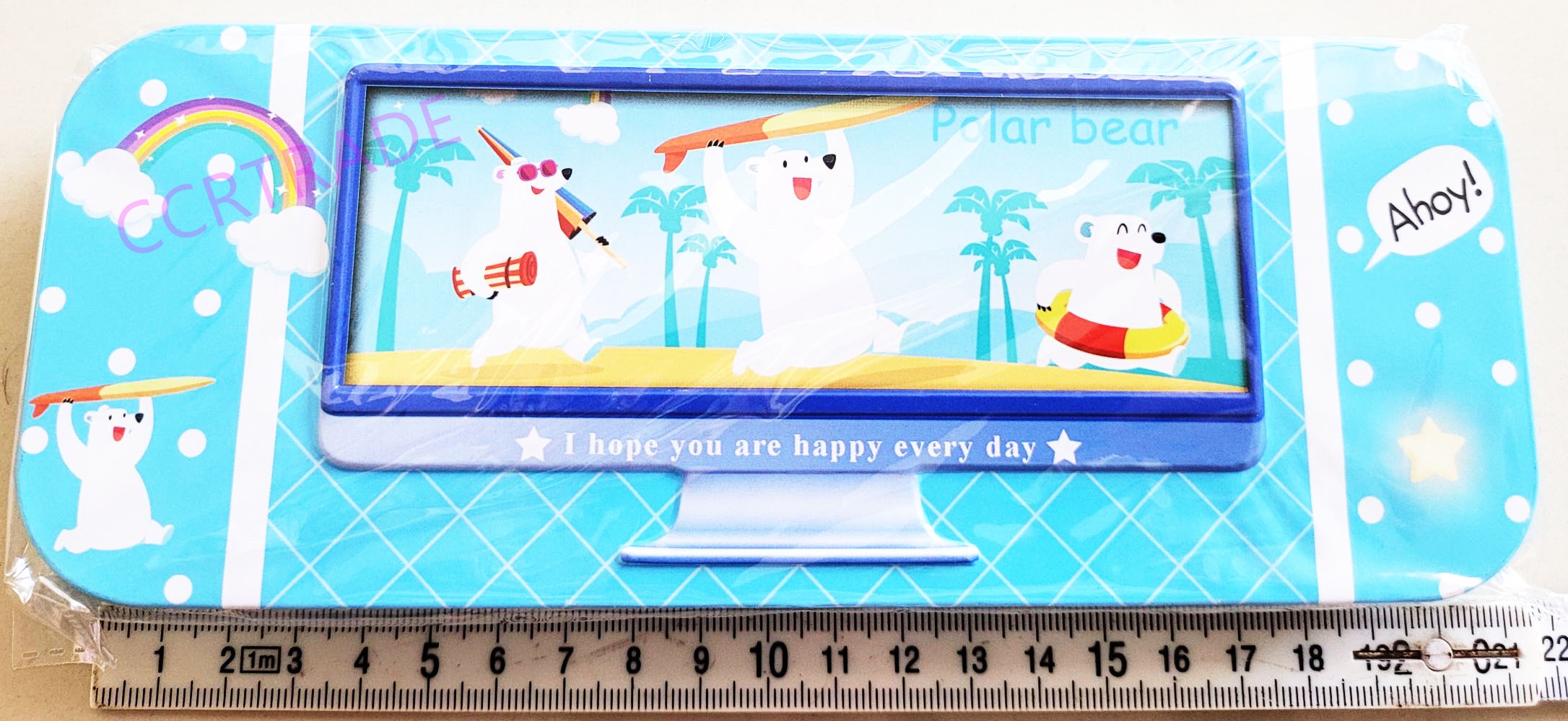 กล่องดินสอเหล็ก 2 ชั้น 20.5 ซม.(ทีวี)