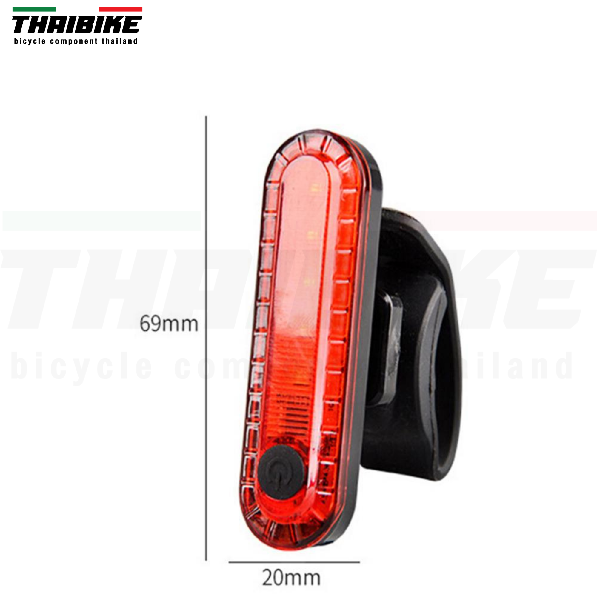 ไฟหน้า ไฟท้ายจักรยาน THAIBIKE USB ไฟสีแดง/ไฟสีแดงขาว/ไฟสีแดงน้ำเงิน/ไฟสีขาว