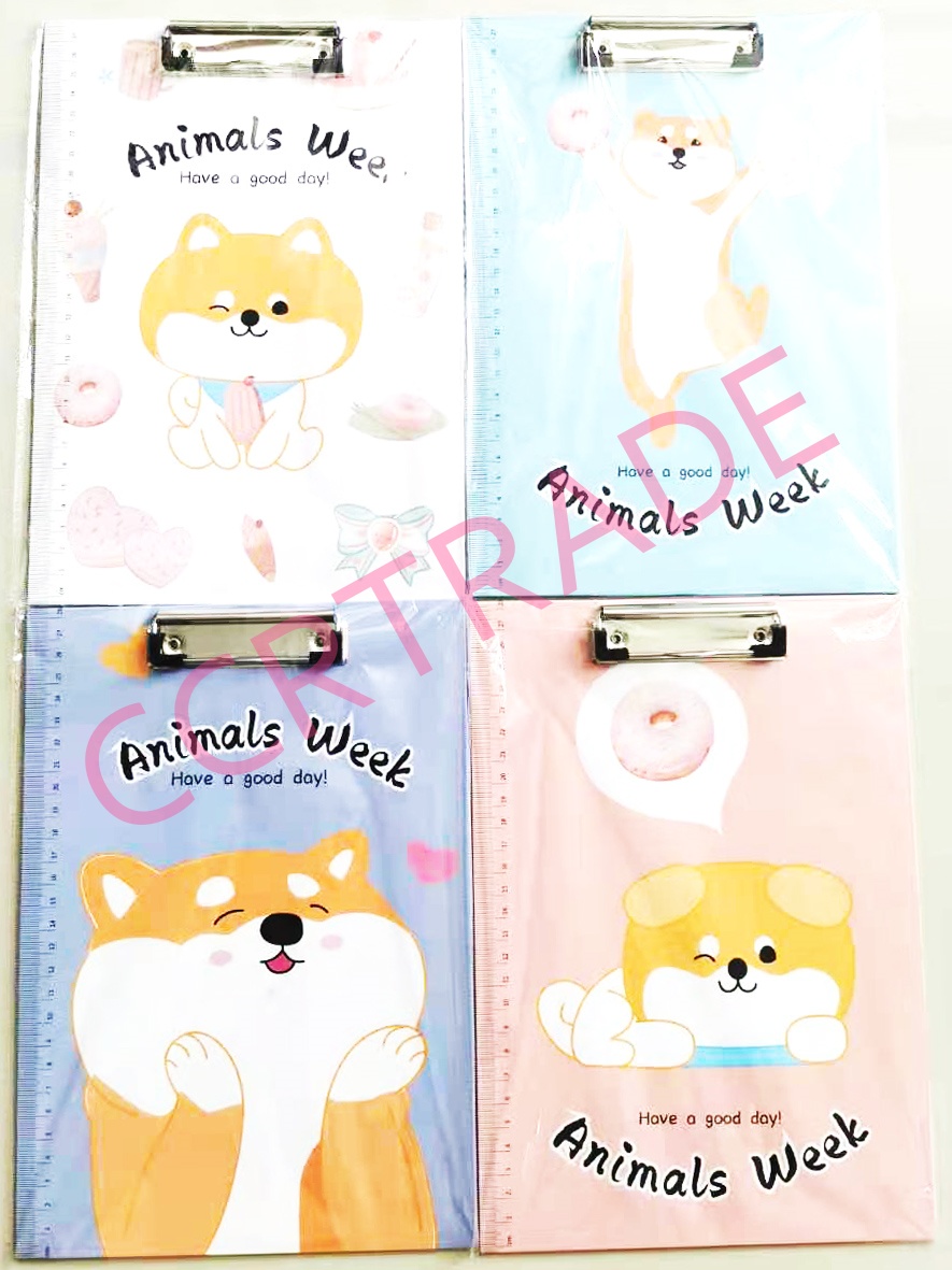 กระดานคลิปบอร์ด A4 ลายชิบะ 22x31.5 ซม.