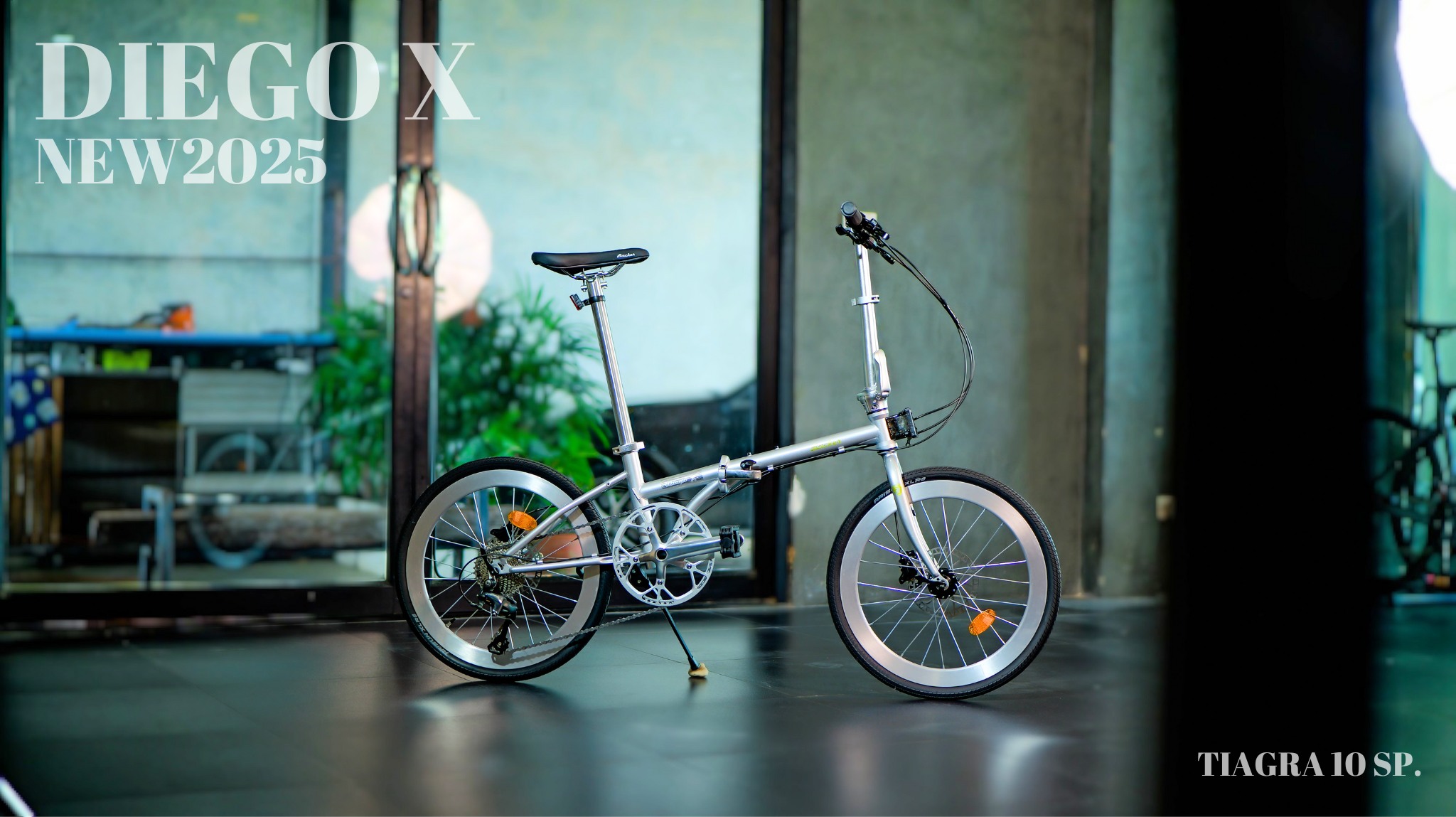 BACKER : DIEGO X จักรยานพับได้ เฟรมโครโมลี่ ตีนผี Shimano Tiagra 10 สปีด ดิสเบรกน้ำมัน