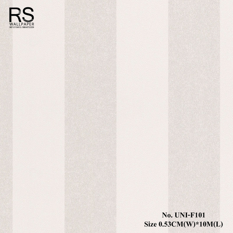 วอลเปเปอร์ติดผนัง ลายทาง โทนสีครีมน้ำตาลอ่อน No.UNI-F101