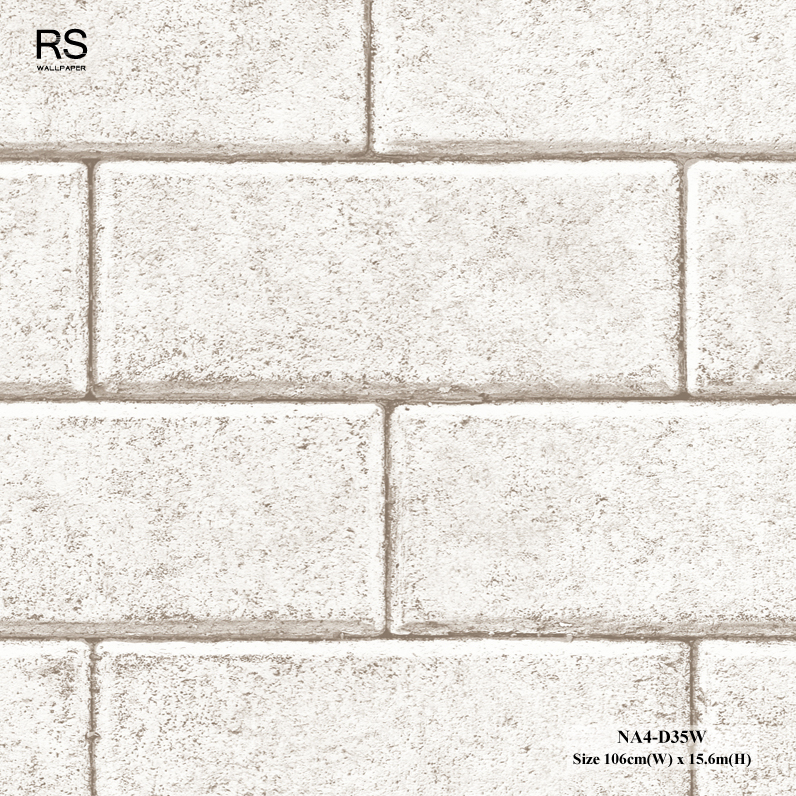 วอลเปเปอร์ลายอิฐ สีน้ำตาลอ่อน NA4-D35W