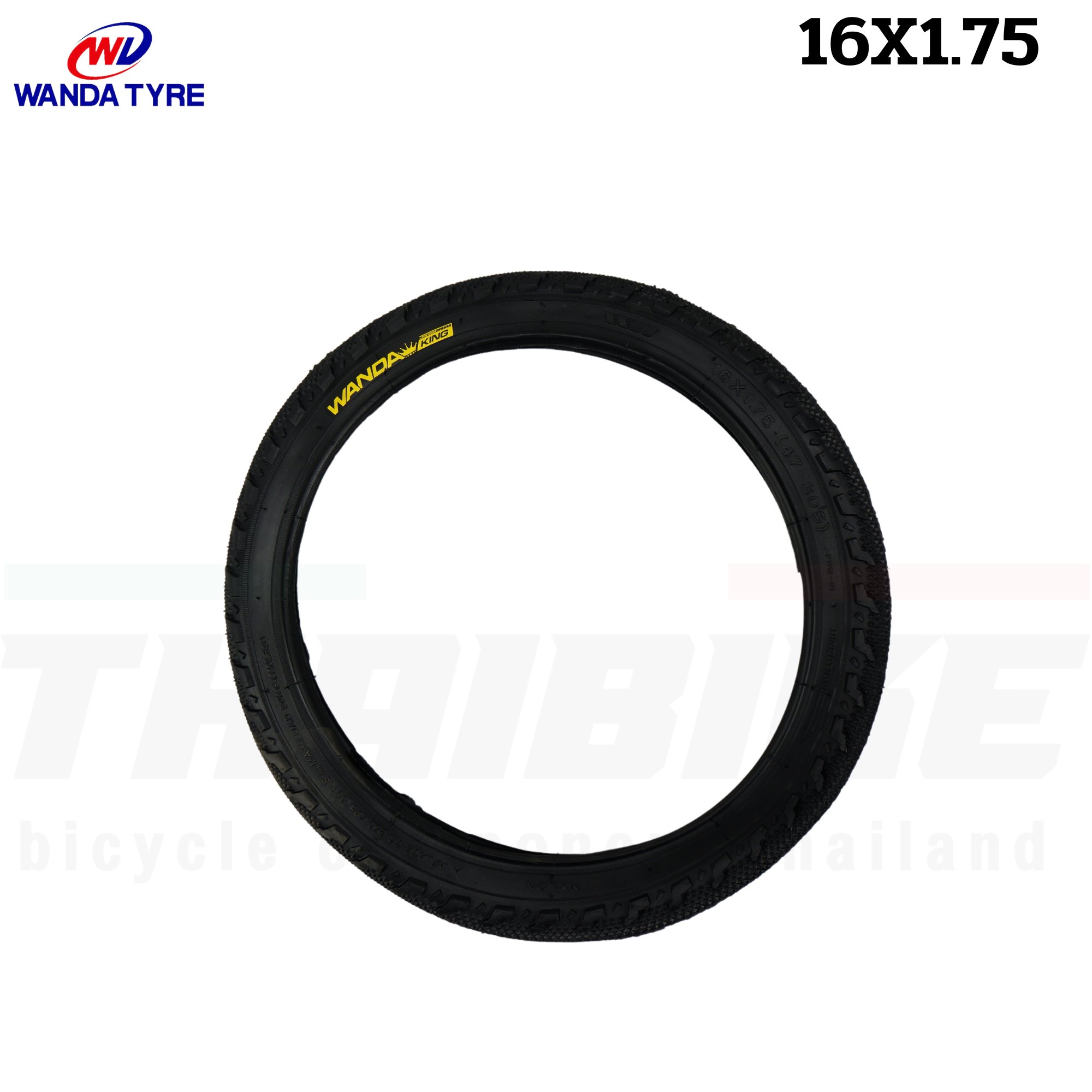 ยางนอกจักรยานขอบลวด WANDAKING 16x1.75 20x1.75 24x1.75 26x1.95 27.5X1.75 700C