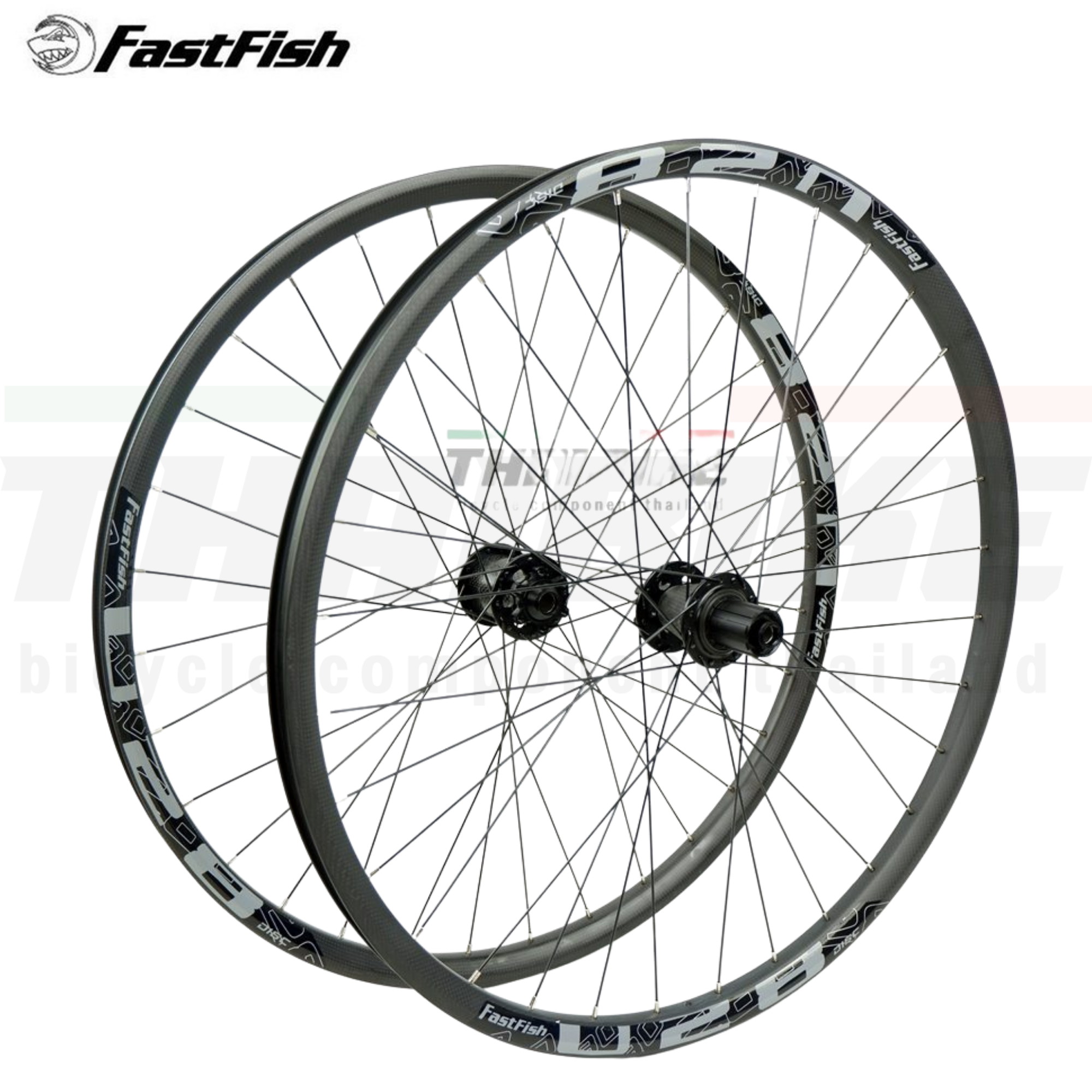 ล้อคาร์บอนจักรยานเสือภูเขา RACEWORK FASTFISH 27.5/29 ultra-light 120 ring hub axle quick มีตัวแปลงแกนให้