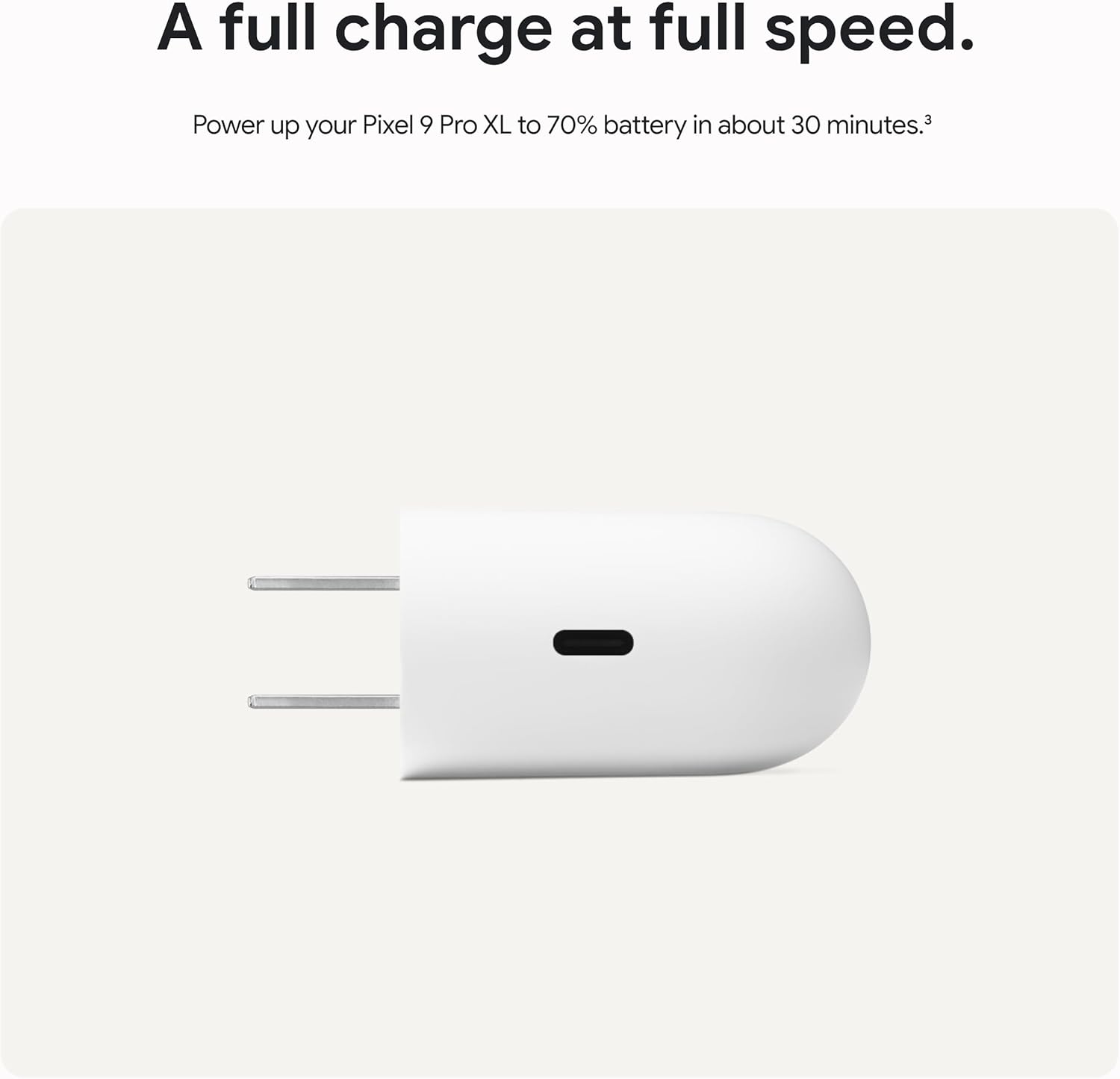 Google 45W USB-C Power Charger - Fast-Charging Pixel Phone Charger