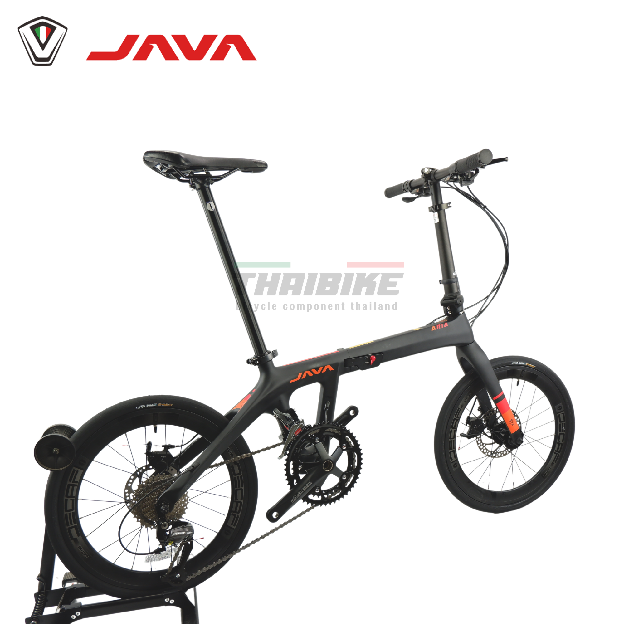 จักรยานพับได้คาร์บอนแท้ JAVA ARiA 18sp น้ำหนักเบา พับได้ Full Carbon FoldingBike