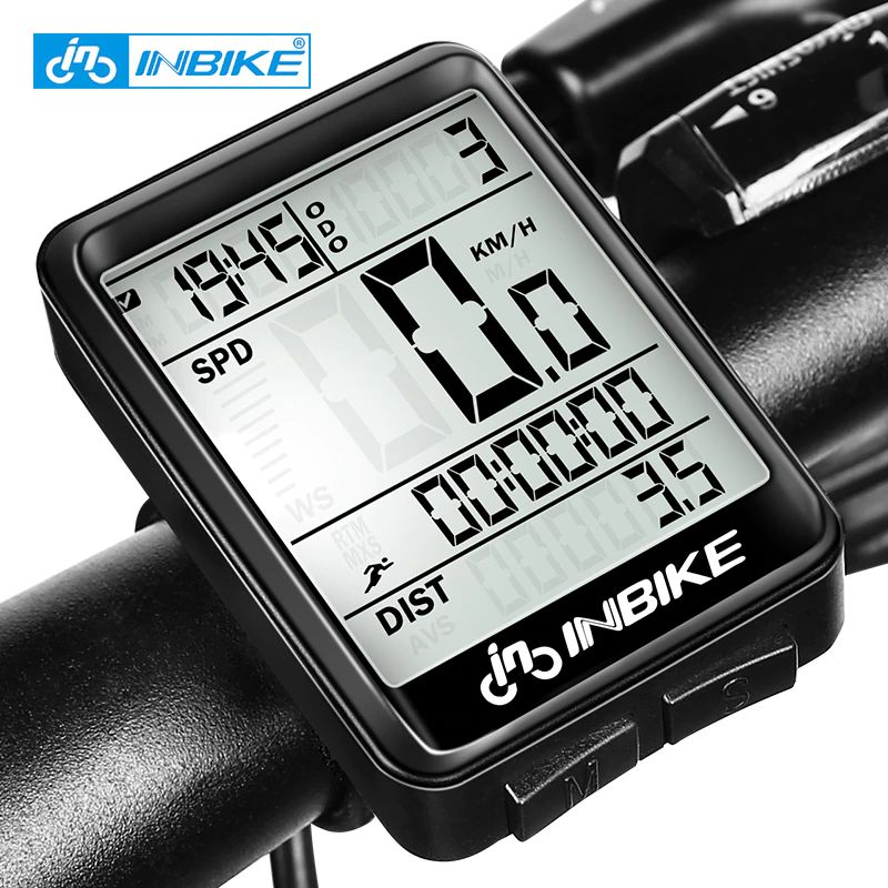 มีไฟกลางคืน ไมล์ไร้สายมีไฟ INBIKE รุ่น IC321 วัดความเร็วจักรยาน ไมล์จักรยาน ขาไมล์