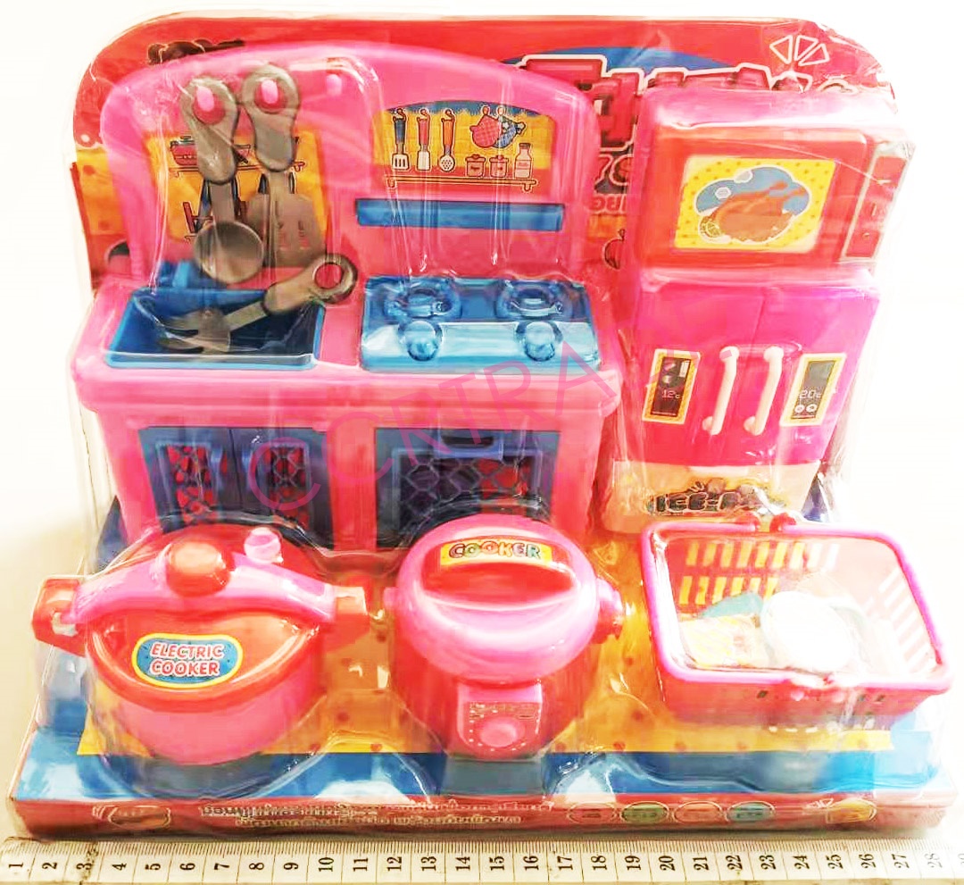 เซ็ทครัวสีหวาน+ตู้เย็นฝาครอบ 19.5x28 ซม. (1x3)