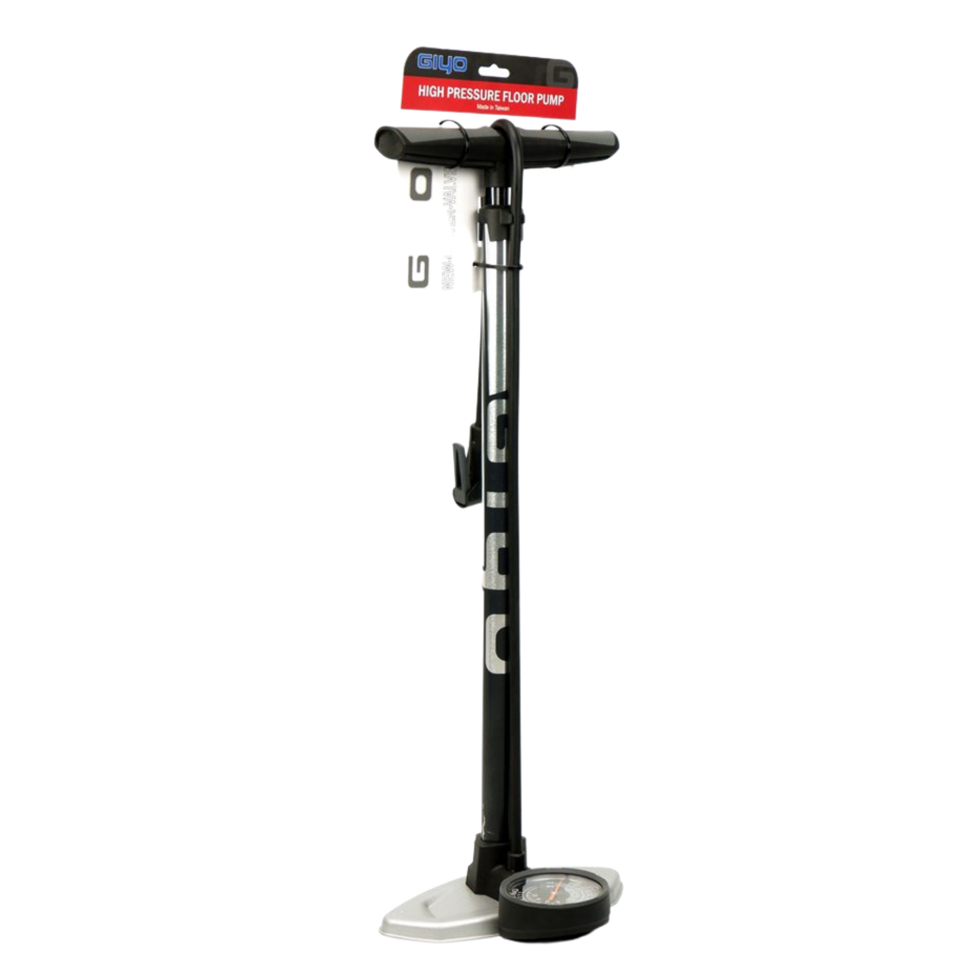 สูบตั้งพื้น สูบจักรยาน มอตอร์ไซต์ GIYO GF-2632 รองรับ 3 หัว มีเกจ์วัดลม 160PSI