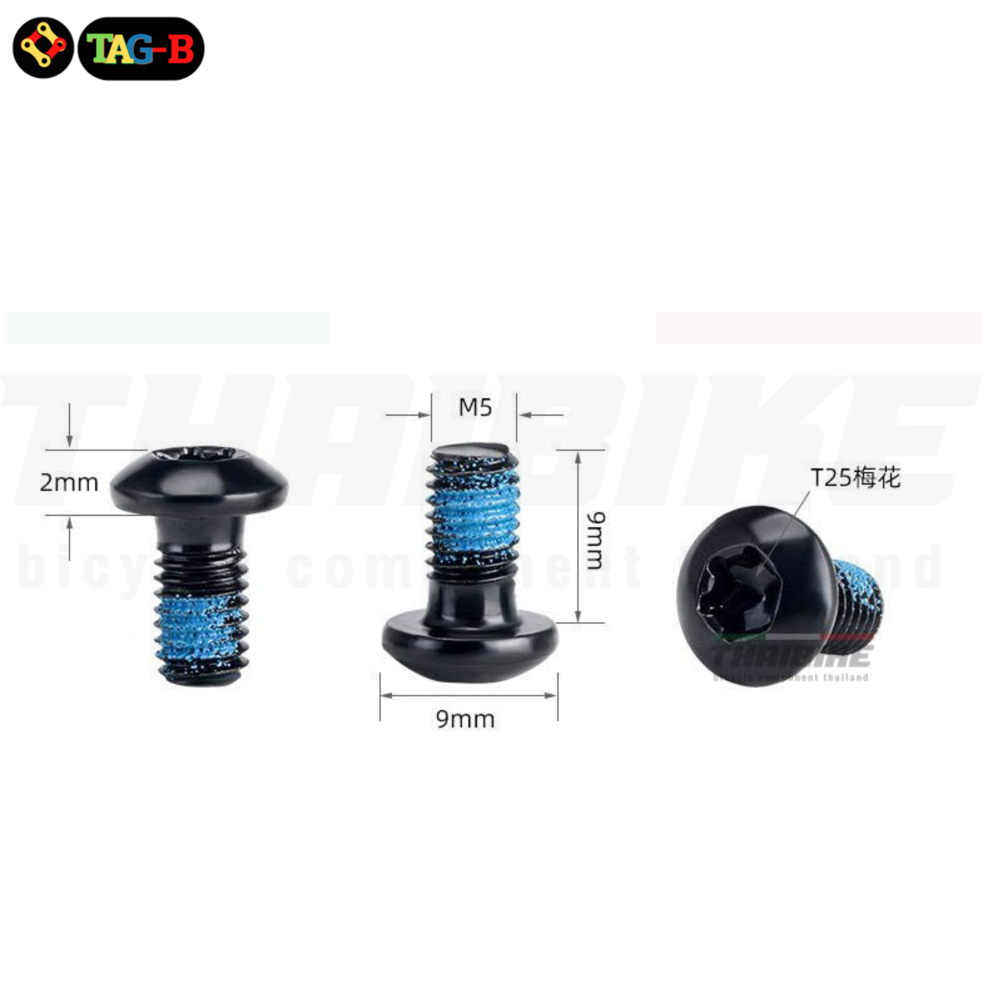 น็อตใบดิสเบรคจักรยาน THAIBIKE สแตนเลสไม่เป็นสนิม 6 ตัว