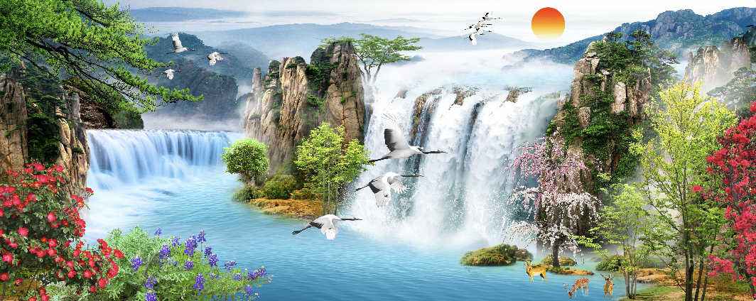 วอลเปเปอร์ภาพน้ำตก (สั่งผลิต)