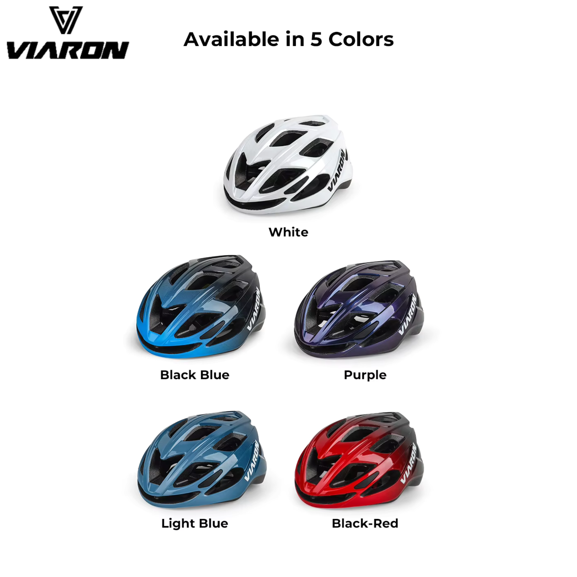 หมวกกันน็อคจักรยานเสือหมอบ เสือภูเขา VIARON น้ำหนักเบาพิเศษ