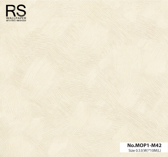 วอลเปเปอร์สีครีม มีเทกเจอร์ No.MOP1-M42