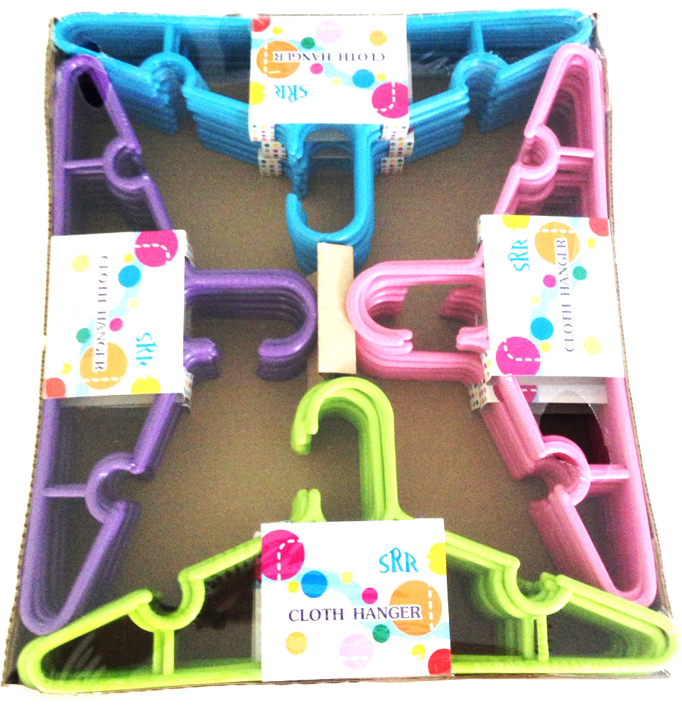 ไม้แขวนเสื้อพลาสติก 5 ชิ้น (สีสด)