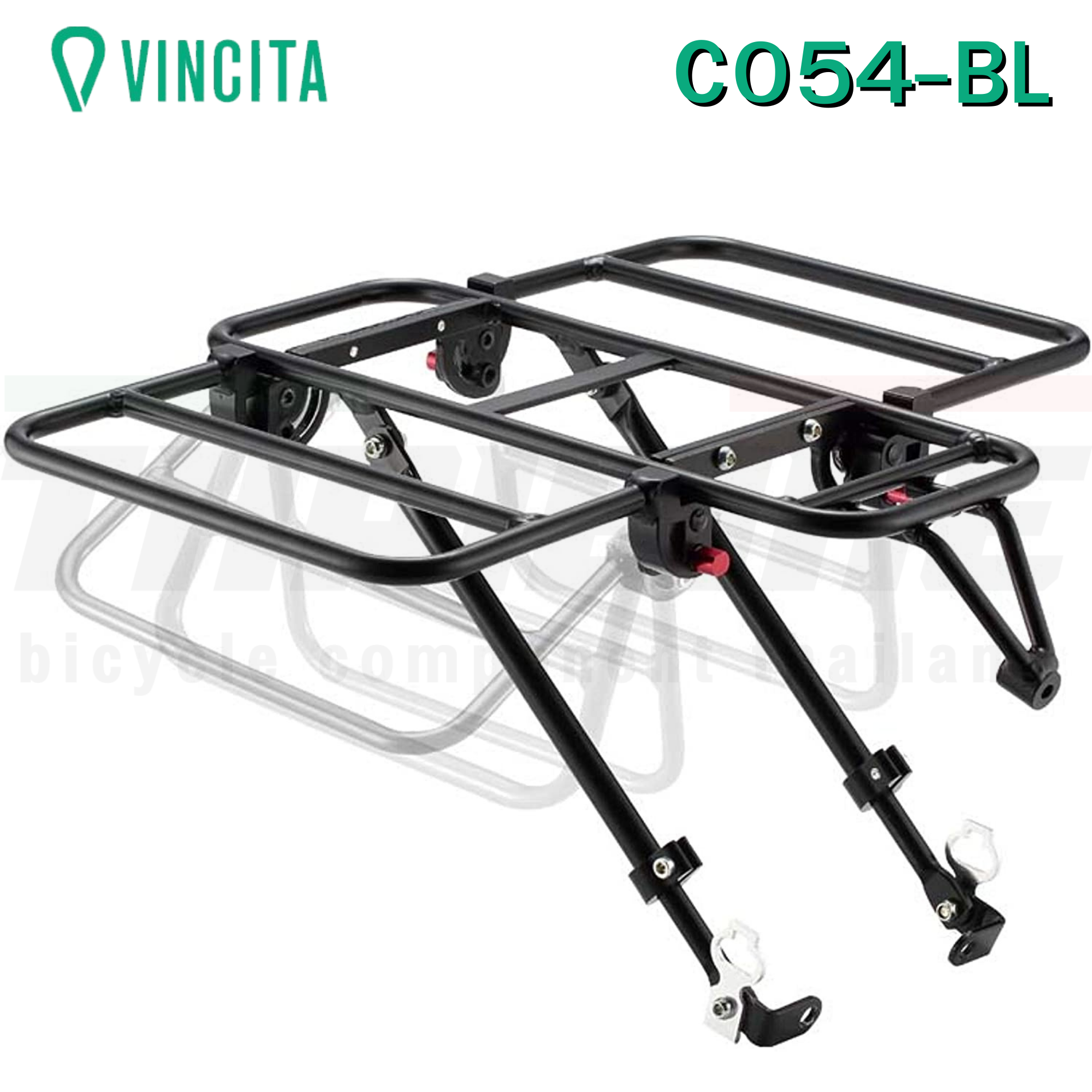 ตะแกรงหน้าจักรยานรุ่นขยายได้สีดำ VINCITA C054-BL