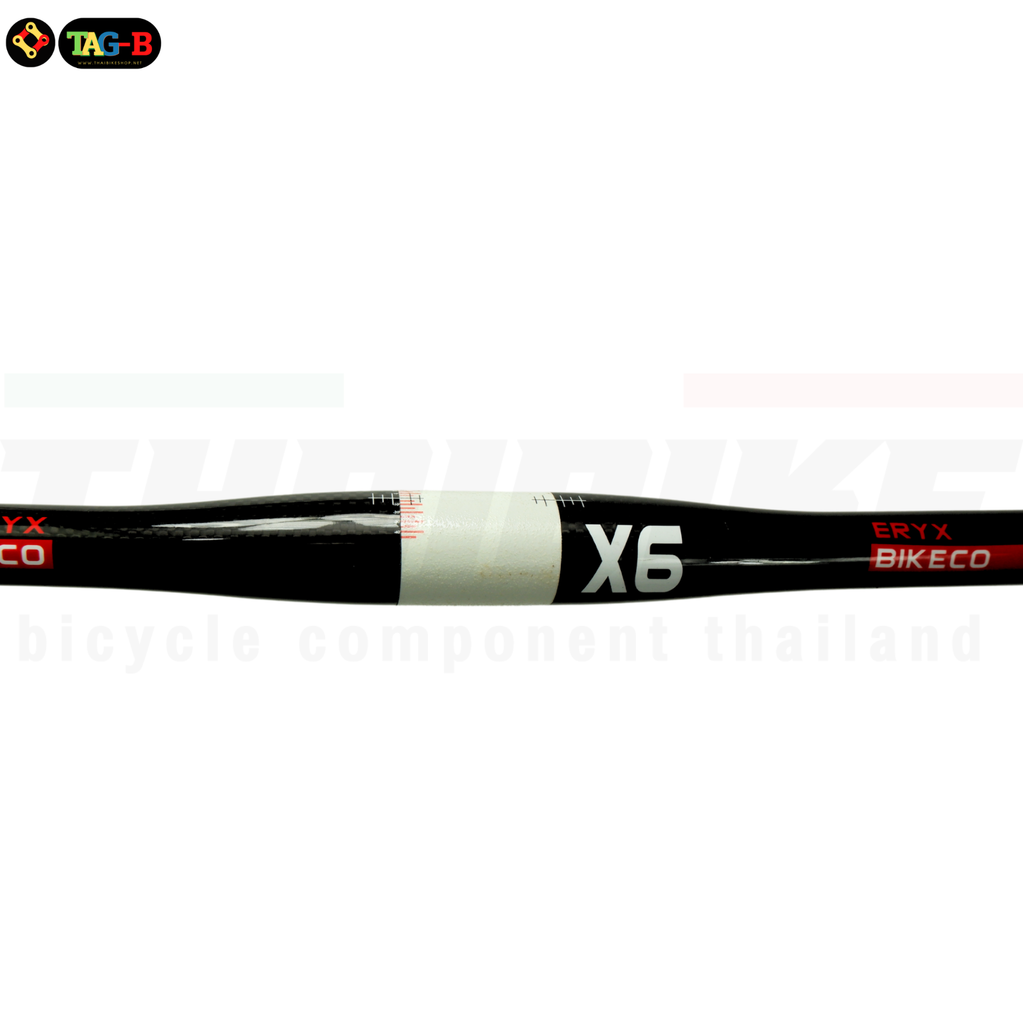 แฮนด์จักรยานเสือภูเขาคาร์บอน BIKECO X6 31.8 งานเบา แบบยก แบบตรง