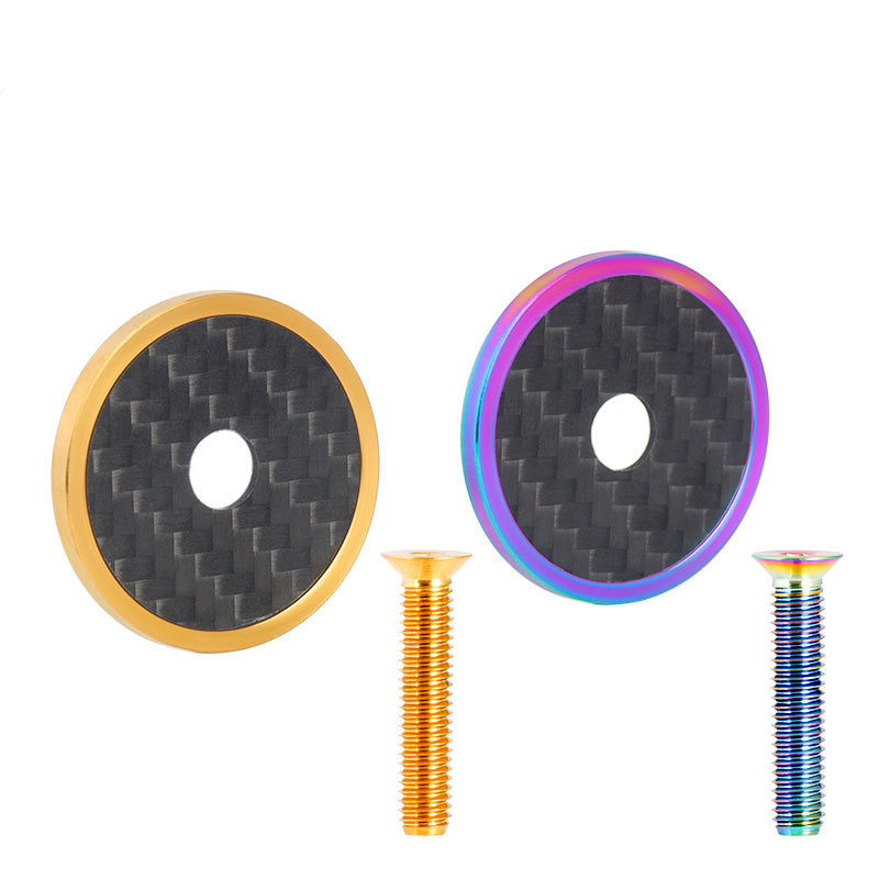 ฝาปิดสเต็มคาร์บอนพร้อมน็อตไทเทเนี่ยม TOOPRE carbon fiber + titanium alloy