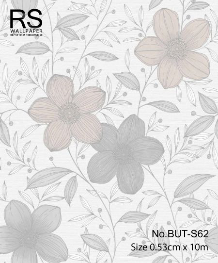 วอลเปเปอร์ลายดอกไม้ใบไม้ BUT-S62