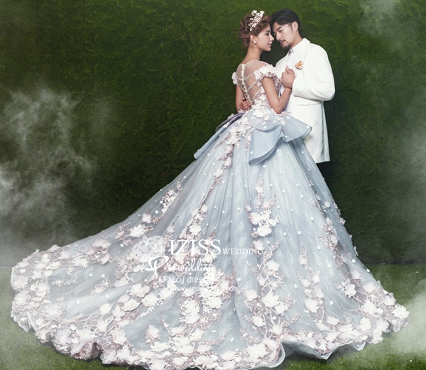 PW475- **พรีออเดอร์เฉพาะชุดผู้หญิง**ชุดแต่งงานแฟนซี ชุดเดรสสีเทาชมพู ชุดถ่ายพรีเวดดิ้ง (prewedding dress) & ชุดแต่งงานแฟนซี (Fancy wedding dress) "ธีมสีเทาชมพู"