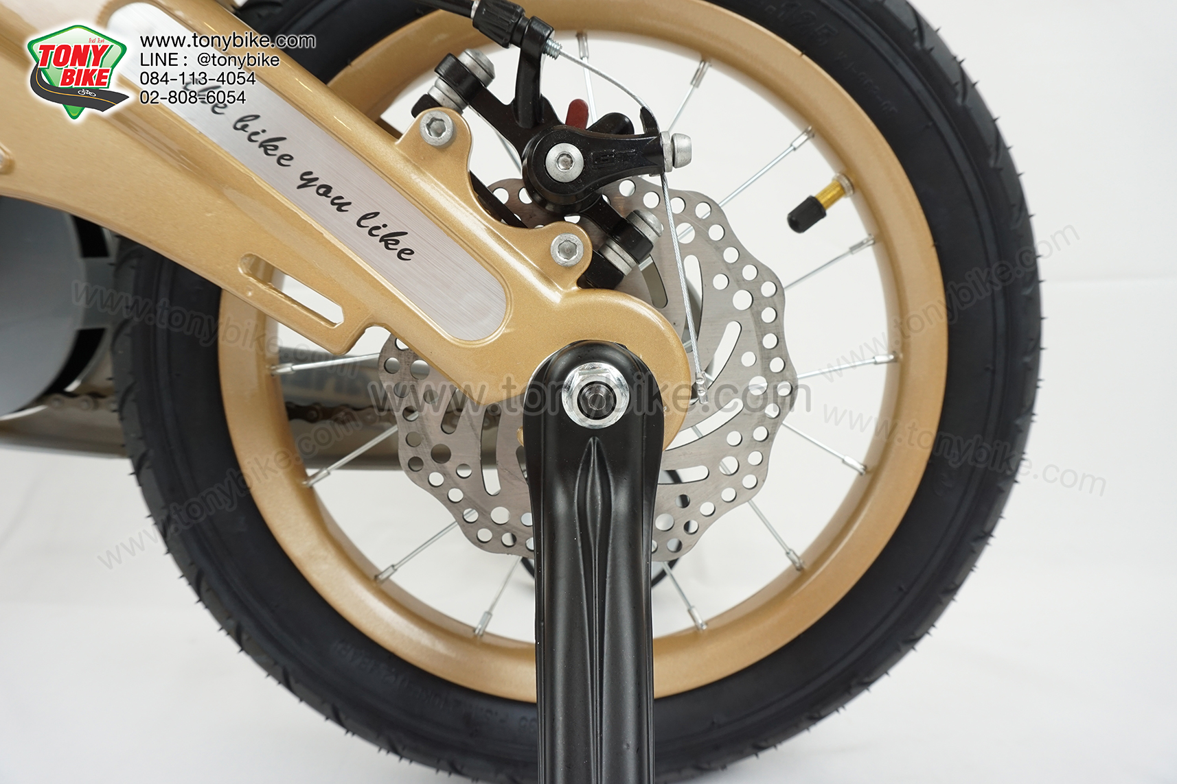 จักรยานเด็ก ล้อ 14 นิ้ว เฟรมอลู สีทอง