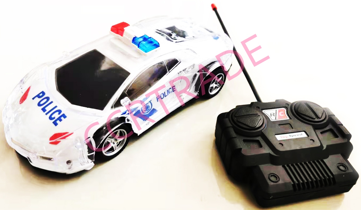 รถตำรวจบังคับใหญ่ มีไฟ+รีโมทไร้สายกล่อง 11.5x27 ซม.(1x3)
