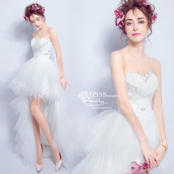 BR303 **พร้อมส่ง**ชุดแต่งงาน&ชุดเจ้าสาวแบบยาวสีขาวเกรดพรีเมี่ยม หรูหราน่ารัก สวยโดดเด่นไม่ซ้ำใคร