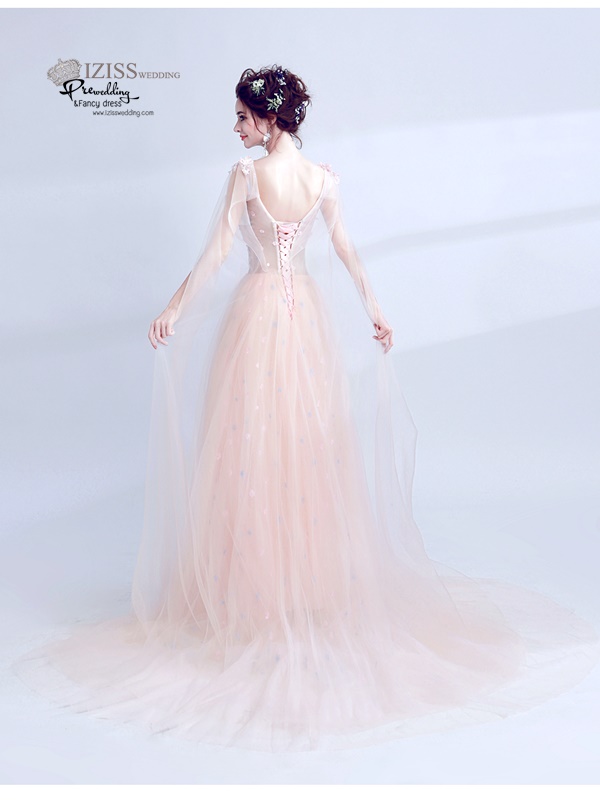 DL016 - **พรีออเดอร์** ชุดราตรี เดรสยาวออกงาน (short dresses) ชุดไปงานแต่งงานสวยๆ "ธีมสีโอโรส"