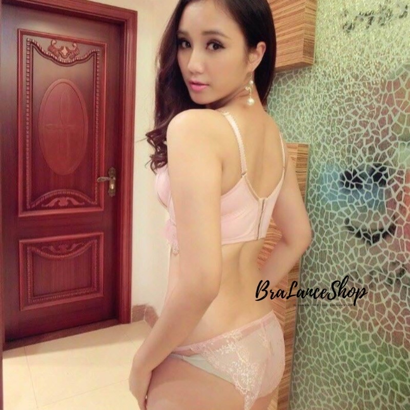 BLS✿2290 Setบรา+กกน ชุดชั้นในลูกไม้แต่งสายพาดอก