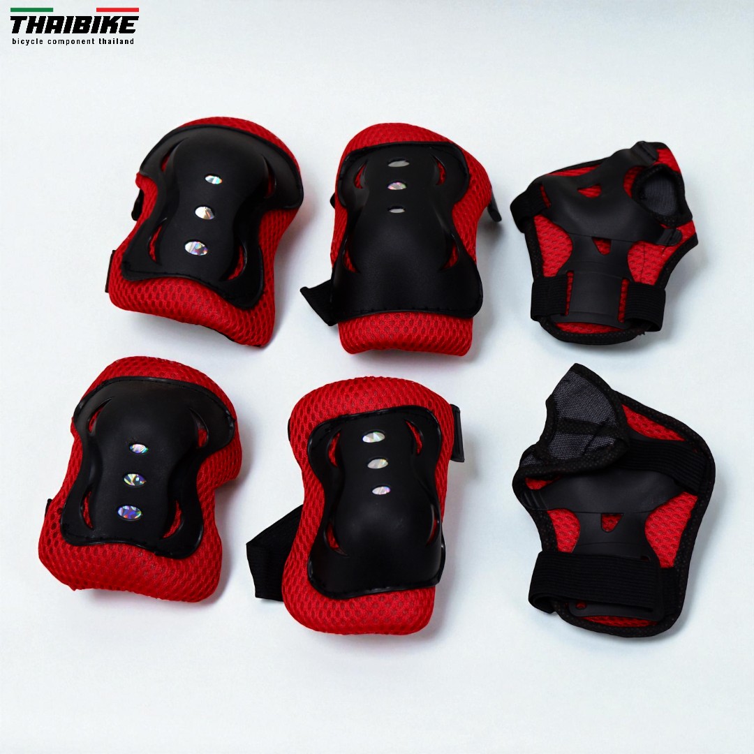 ชุดอุปกรณ์ป้องกันสำหรับเด็กโต 7 ชิ้น (หมวก+สนับมือ+เข่า+ศอก) รุ่น Premium