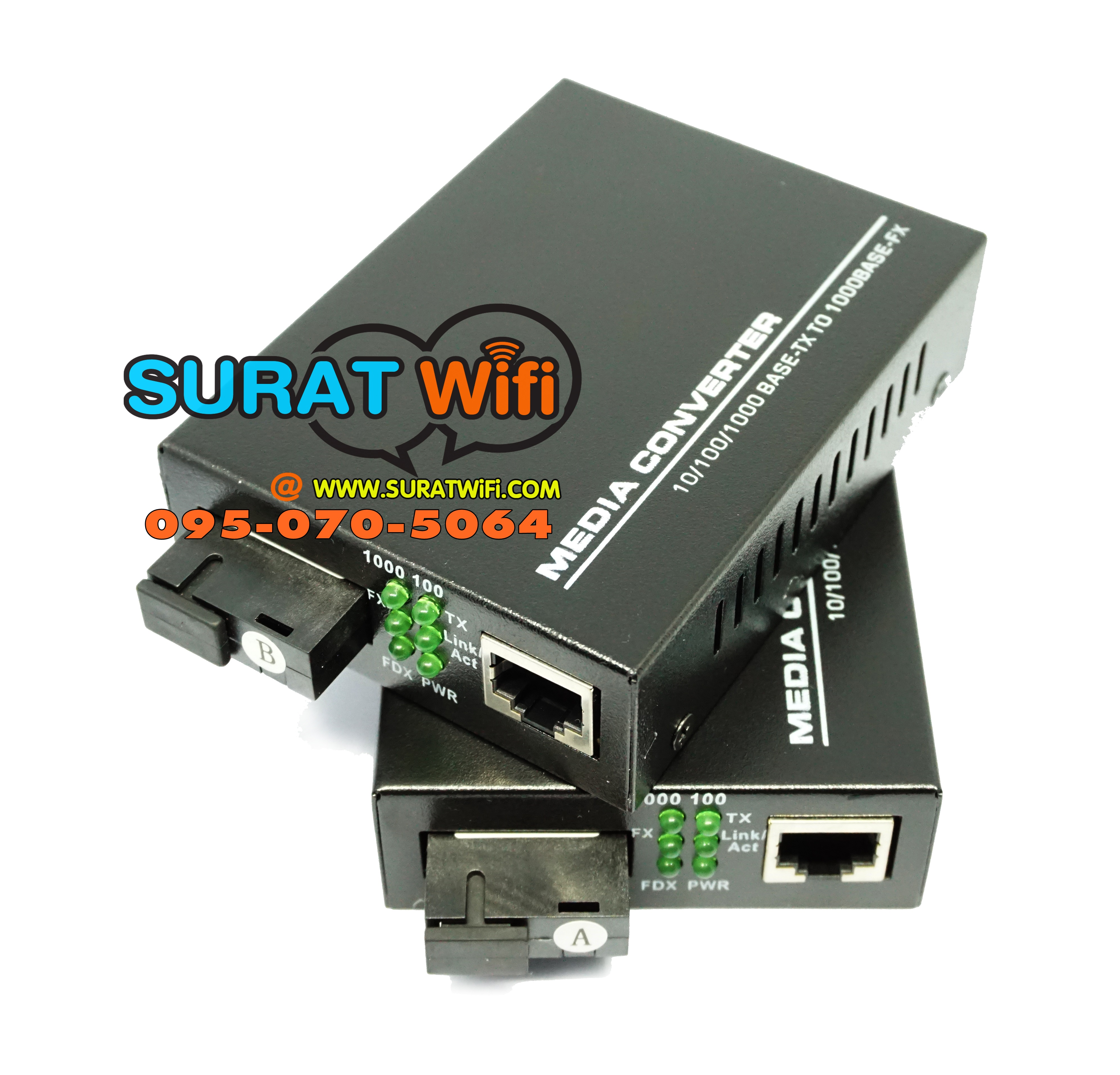 Fiber Media Converter FTTx RJ-45 /1000Mbps 3KM.