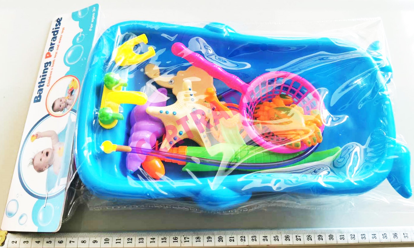 ชุดตกปลาแม่เหล็ก+อ่างน้ำถุง PVC 22.5x36 ซม.(1x3)